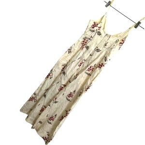 rebecca taylor STUNNING embroidered flower open bow linen jumpsuit 2